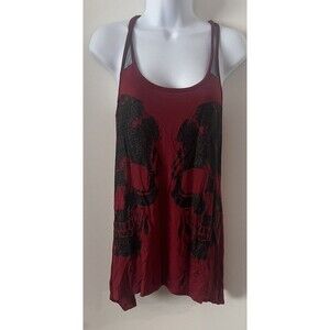 NWT Hot Topic Midnight Hour Glitter Skull Top Shirt Goth Y2K Women Size S